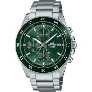 Casio Edifice Chronograph EFR-526D-3AVUEF Green Dial Grey Stainless Steel Mens Watch