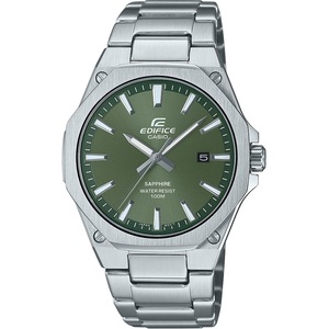 Casio Edifice Chronograph EFR-S108D-3AVUEF Green Dial Grey Stainless Steel Mens Watch