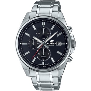 Casio Edifice Chronograph EFV-610D-1AVUEF Black Dial Grey Stainless Steel Mens Watch