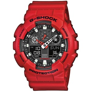 Casio G-Shock Chronograph GA-100B-4AER Black Dial Resin Mens Watch
