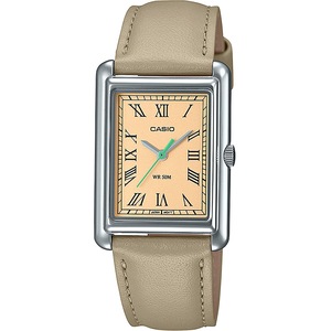 Casio Lady Square Cream LTP-B165L-5BVEF Brown Leather Unisex Watch