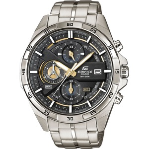 Casio Multilayer Chronograph Black Gold EFR-556D-1AVUEF Black Dial Silver Stainless Steel Unisex Watch