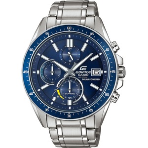Casio Solar Powered Chronograph Blue EFS-S510D-2AVUEF Blue Dial Silver Stainless Steel Unisex Watch