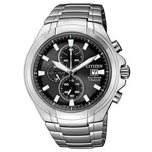 Citizen Chronograph CA0700-86E Black Dial Silver Titanium Unisex Watch