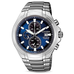 Citizen Chronograph CA0700-86L Blue Dial Silver Titanium Unisex Watch