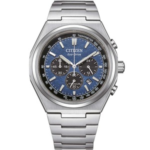Citizen Chronograph CA4610-85L Blue Dial Silver Titanium Unisex Watch