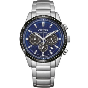 Citizen Chronograph CA4624-56L Blue Dial Silver Stainless Steel Unisex Watch