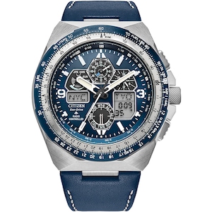 Citizen Chronograph JY8148-08L Blue Leather Unisex Watch