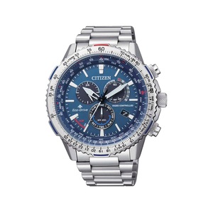 Citizen Eco-Drive Promaster Chronograph CB5000-50L Blue Dial Grey Stainless Steel Mens Watch