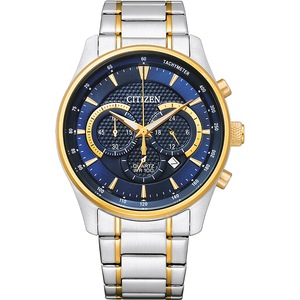 Citizen Quartz Bluetooth Chronograph AN8194-51L Blue Dial Gold Stainless Steel Mens Watch