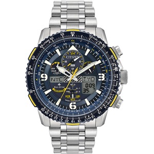 Citizen Radiocontrolled Blue Angels Chronograph JY8078-52L Blue Dial Silver Stainless Steel Unisex Watch