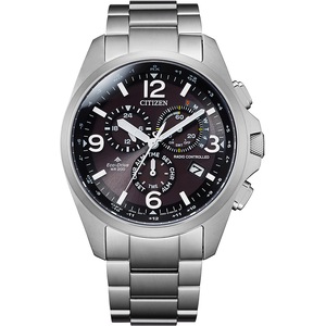 Citizen Radiocontrolled Field Steel Chronograph CB5920-86E Black Dial Silver Stainless Steel Unisex Watch