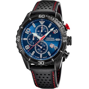 Festina Chronograph F20519/2 Blue Dial Black Leather Unisex Watch