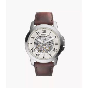 Fossil Grant Beige ME3099 Brown Leather Mens Watch