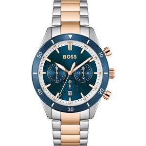 Hugo Boss Chronograph 1513937 Blue Dial Rose Gold Stainless Steel Unisex Watch