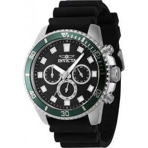 Invicta Pro Diver Chronograph INV46086 Black Silicon Mens Watch
