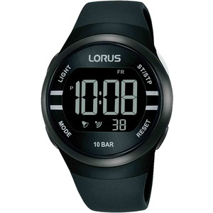 Lorus Chronograph R2333NX9 Grey Dial Black Silicone Womens Watch