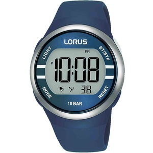 Lorus Chronograph R2339NX9 Grey Dial Blue Silicone Womens Watch