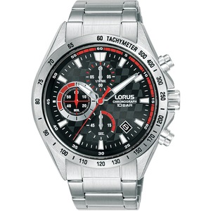 Lorus Chronograph RM309JX9 Grey Dial Silver Stainless Steel Unisex Watch