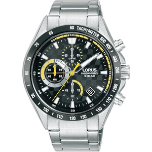 Lorus Chronograph RM313JX9 Grey Dial Silver Stainless Steel Unisex Watch