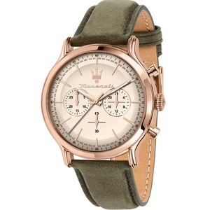Maserati Chronograph R8871633007 Green Leather Unisex Watch