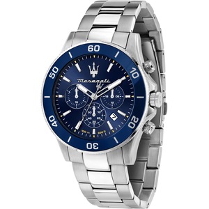 Maserati Chronograph R8873600002 Blue Dial Silver Stainless Steel Unisex Watch