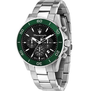 Maserati Chronograph R8873600008 Black Dial Silver Stainless Steel Unisex Watch