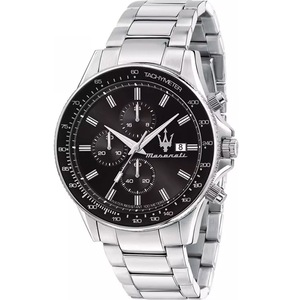 Maserati Chronograph R8873640015 Black Dial Silver Stainless Steel Unisex Watch