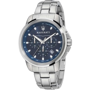 Maserati Successo Chronograph R8873621002 Blue Stainless Steel Mens Watch