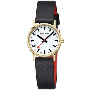 Mondaine A658.30323.10SBBV White Dial Black Leather Womens Watch