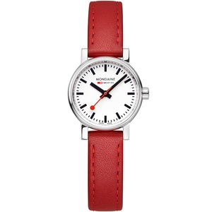 Mondaine MSE.26110.LCV Black Dial Leather Womens Watch