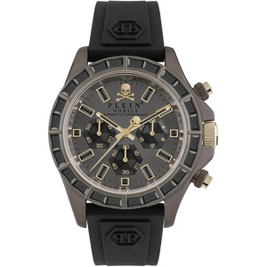 Philipp Plein Chronograph PWVAA0323 Brown Dial Black Silicone Unisex Watch