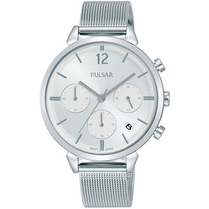 Pulsar Chronograph PT3943X1 Silver Stainless Steel Womens Watch