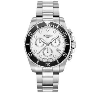 Roamer Chronograph 851837 41 15 20 White Dial Silver Stainless Steel Unisex Watch