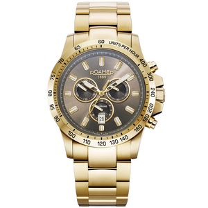 Roamer Chronograph 861837 48 55 20 Silver Dial Gold Stainless Steel Unisex Watch
