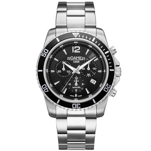 Roamer Chronograph 862837 41 55 20 Black Dial Silver Stainless Steel Unisex Watch