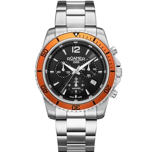 Roamer Chronograph 862837 41 65 20 Black Dial Silver Stainless Steel Unisex Watch