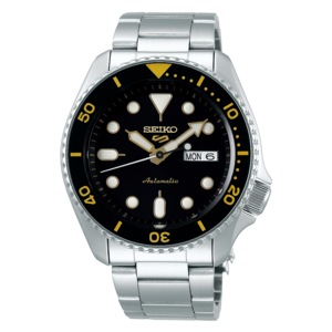 Seiko 5 Sports SRPD57K1 Black Dial Steel Stainless Steel Mens Watch