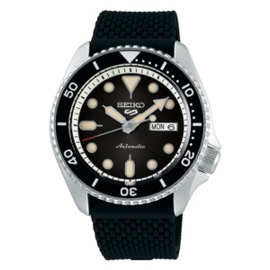 Seiko 5 Sports SRPD73K2 Black Silicone Mens Watch