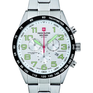 Swiss Alpine Military Chronograph 7047.9132 Silver Stainless Steel Unisex Watch