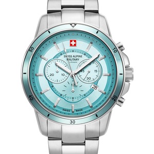 Swiss Alpine Military Chronograph 7089.9131 Blue Dial Silver Stainless Steel Unisex Watch