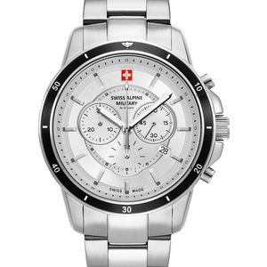 Swiss Alpine Military Chronograph 7089.9132 Silver Stainless Steel Unisex Watch