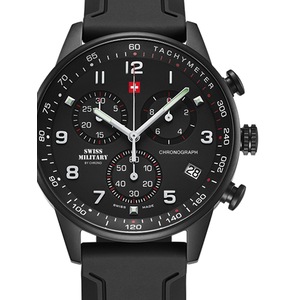 Swiss Military By Chrono Chronograph SM34012.09 Black Silicone Unisex Watch