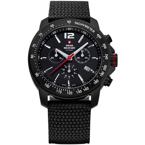Swiss Military By Chrono Chronograph SM34033.06 Black Nylon Unisex Watch