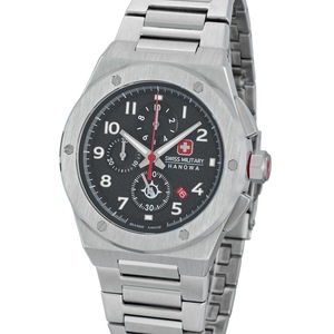 Swiss Military Hanowa Chronograph SMWGI2102001 Black Dial Silver Stainless Steel Unisex Watch