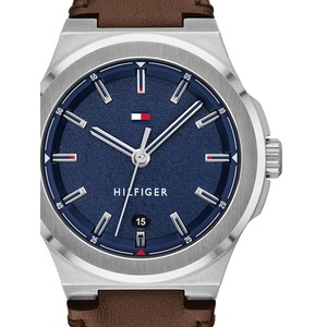 Tommy Hilfiger 1791645 Blue Dial Brown Leather Unisex Watch