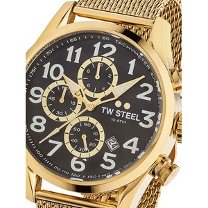 TW Steel Chronograph VS88 Black Dial Gold Stainless Steel Unisex Watch