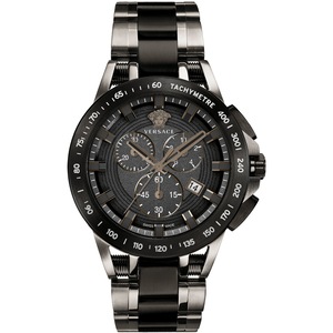 Versace Chronograph VE3E00921 Black Stainless Steel Unisex Watch