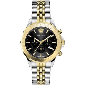 Versace Chronograph VEV602223 Black Dial Gold Stainless Steel Unisex Watch