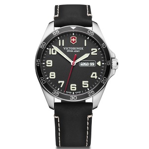 Victorinox 241846 Black Leather Unisex Watch